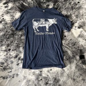 Soft Heather blue graphic tee